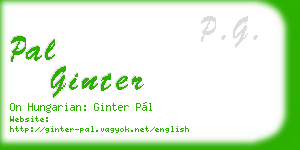 pal ginter business card